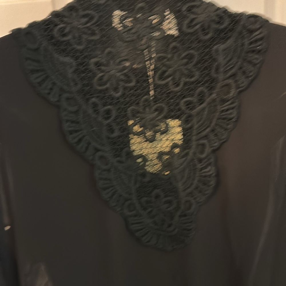 Black Lace Cardigan or Overlay Top | 3X - Picture 7 of 7
